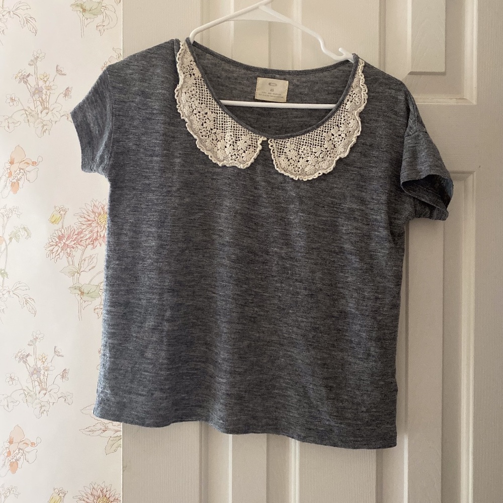 urban outfitters pins and needles lace collar top